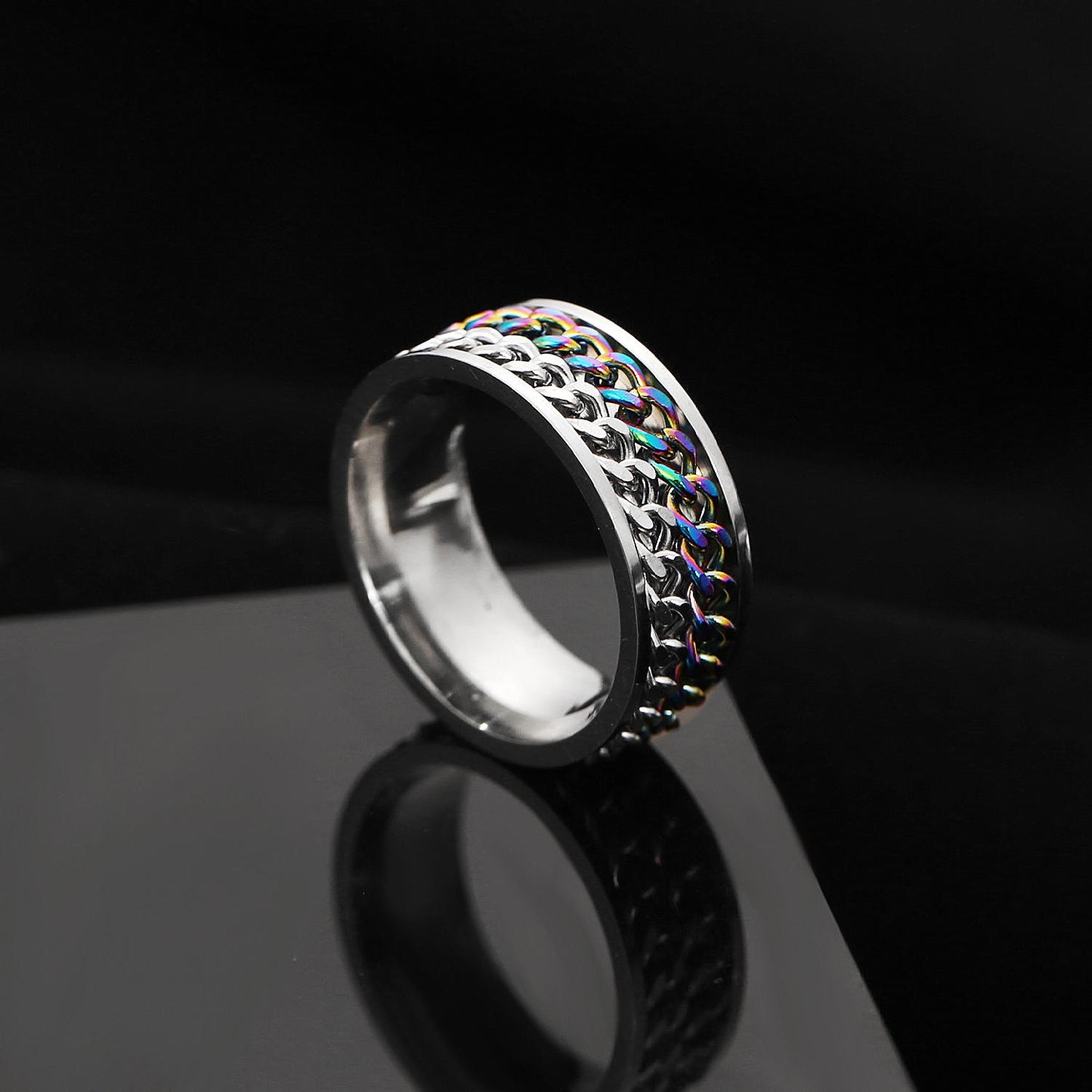 White Spinner Ring