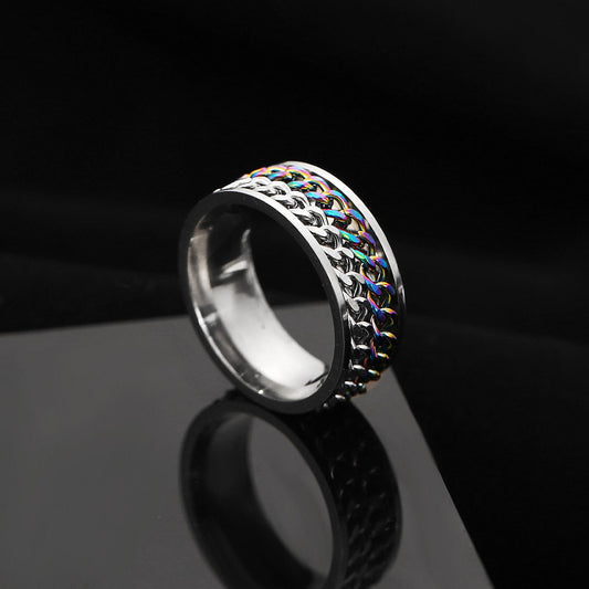 White Spinner Ring